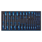 Draper Soft Grip Screwdriver Set in Full Drawer EVA Insert Tray (27 Piece) 63406 Draper - Dynamic Drive