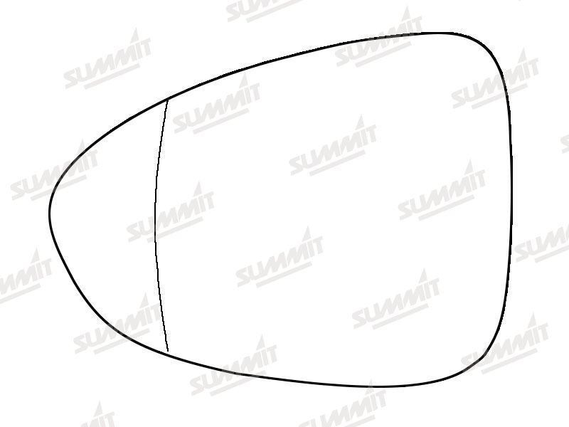 Summit Stick-On Standard Mirror Glass fits Vauxhall Zafira Tourer LHS Summit - Dynamic Drive