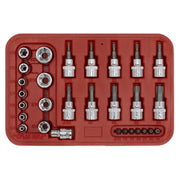 Sealey TRX-Star* Socket & Security Bit Set 29pc 1/4"Sq & 3/8"Sq Drive AK6193 Sealey - Dynamic Drive