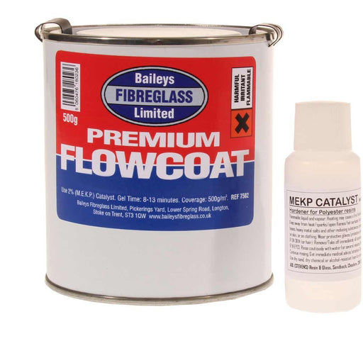 Baileys Black Flowcoat/Topcoat w/ Hardener 500g: Protect Metal Surfaces from Co Baileys - Dynamic Drive