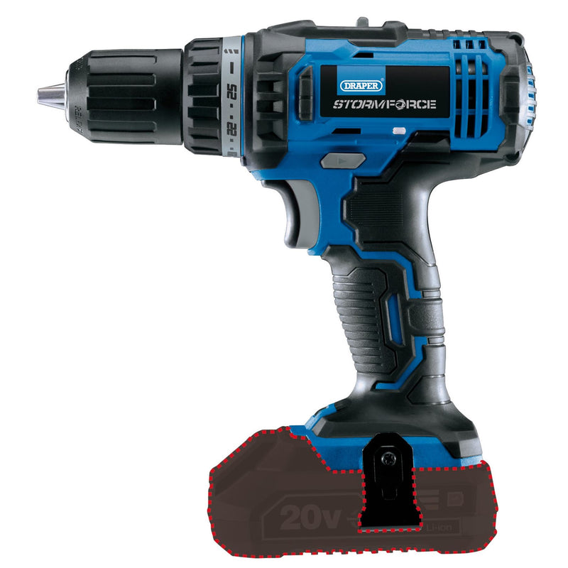 Draper Storm Force 20V Drill Driver (Sold Bare) 89524 Draper - Dynamic Drive