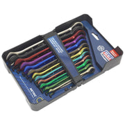 Sealey Combination Ratchet Spanner Set 12pc Multi-Coloured Metric Sealey - Dynamic Drive