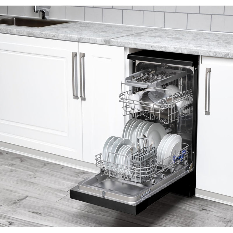 Baridi Slimline Freestanding Dishwasher 45cm Wide 10 Place Settings - Black Baridi - Dynamic Drive