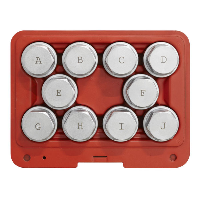 Sealey Locking Wheel Nut Key Set 10pc Land Rover SX222 Sealey - Dynamic Drive