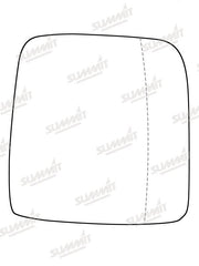Summit Stick-On Commercial Mirror Glass fits Renault Trafic 16 On RHS Summit - Dynamic Drive