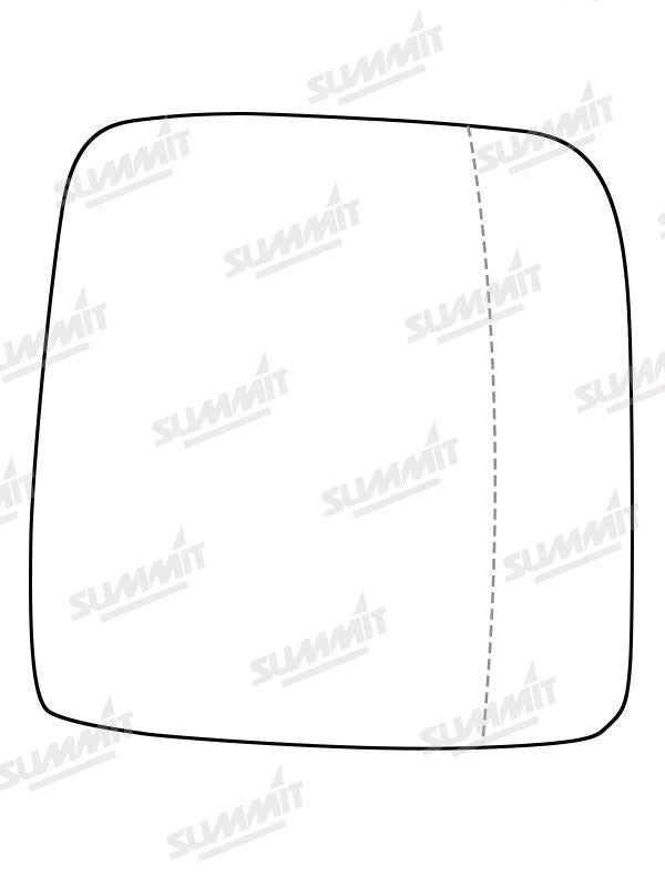 Summit Stick-On Commercial Mirror Glass fits Renault Trafic 16 On RHS Summit - Dynamic Drive