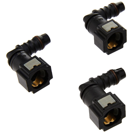 Connect 90 Angled Fuel Line Quick Connectors 7.89 x 8mm 3pc 37211 Tool Connection - Dynamic Drive