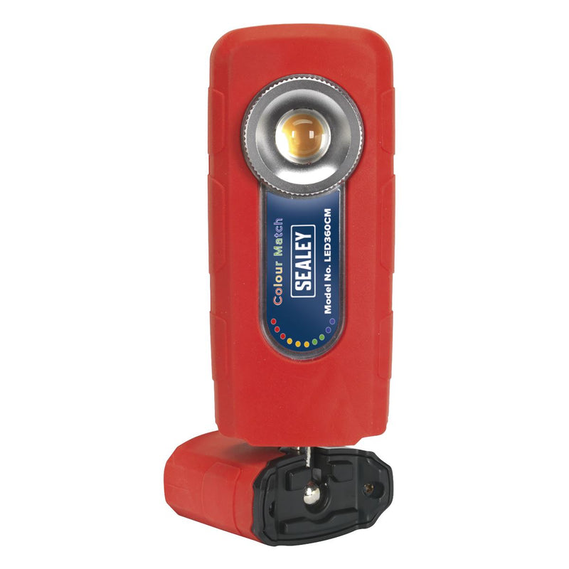 Sealey 360 Rechargeable Inspection Light 5W COB LED Colour Match CRI 96 3-Colour Sealey - Dynamic Drive