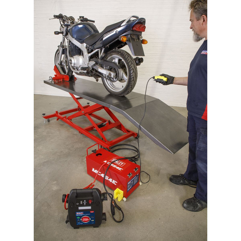 Sealey 12V Electro/Hydraulic Motorcycle Lift 450kg Capacity MC454E Sealey - Dynamic Drive