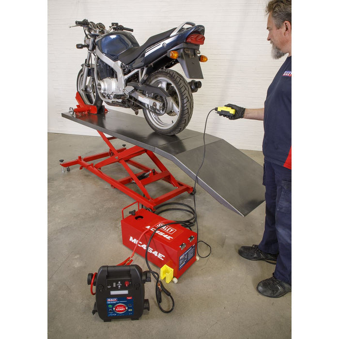 Sealey 12V Electro/Hydraulic Motorcycle Lift 450kg Capacity MC454E Sealey - Dynamic Drive
