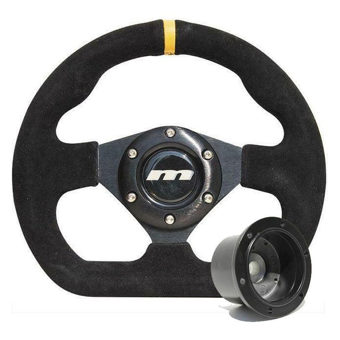 250mm Black Moulded Steering Wheel + Boss fits Toyota Carina Starlet Mountney Classic  - Dynamic Drive