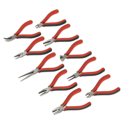 Sealey Premier 10pc Mini Pliers Set Spring Loader Plier Precision Craft Model Sealey  - Dynamic Drive