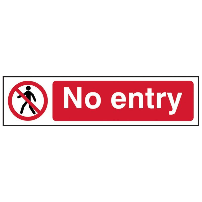 Scan No Entry - PVC Sign 200 x 50mm Scan - Dynamic Drive