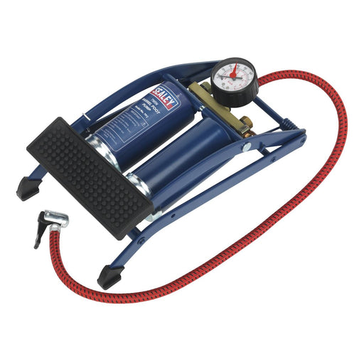 Sealey Foot Pump Twin Barrel FP2 Sealey - Dynamic Drive