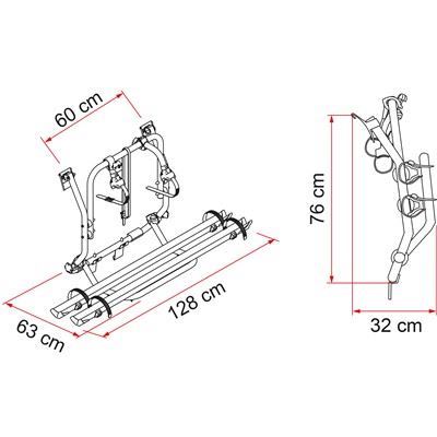 Fiamma Carry Bike Volkswagen VW T2 2 Bike Carrier Cycle Bicycle Van Fiamma  - Dynamic Drive