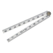 Faithfull Folding Rule White ABS Plastic 1m (36in) Faithfull - Dynamic Drive