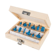 Silverline 1/4" TCT Router Bit Set 12pce 1/4" Silverline - Dynamic Drive
