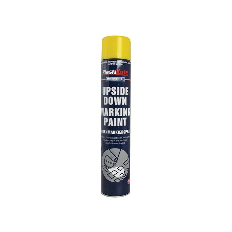 Plastikote Upside Down Marking Paint Yellow 750ml PlastiKote - Dynamic Drive