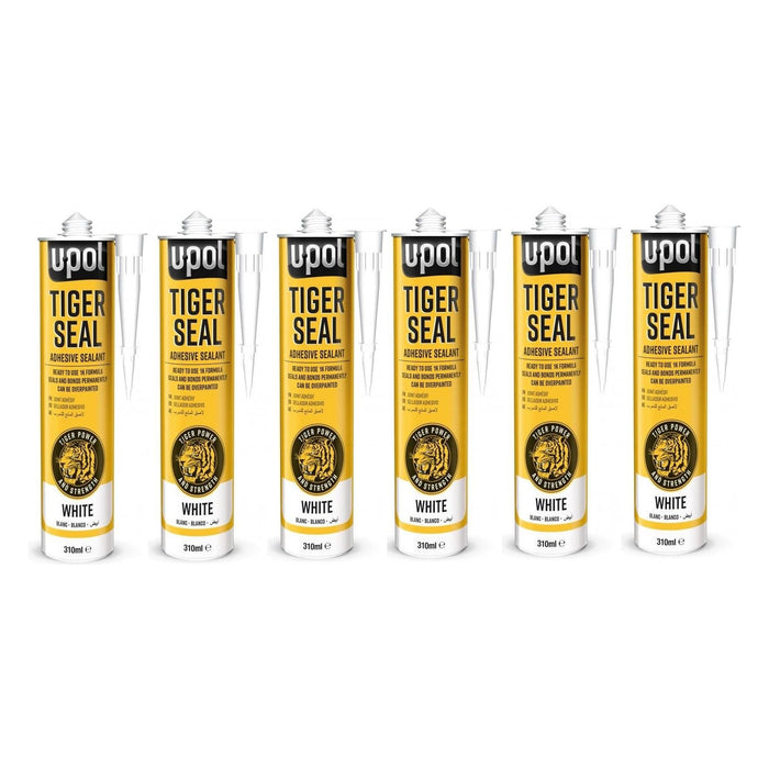 6x Upol Tiger Seal White 310ml Polyurethane Adhesive Sealant TIG/BW New U-POL UPOL - Dynamic Drive