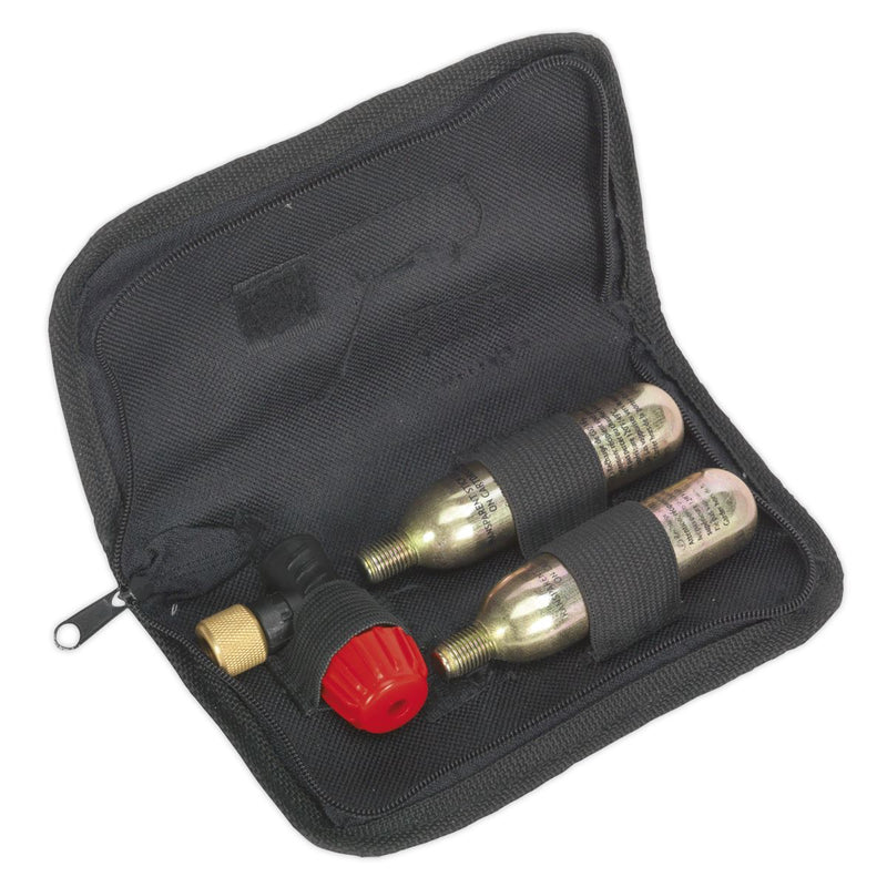 Sealey Motorcycle CO2 Emergency Tyre Inflator Kit MS087 Sealey - Dynamic Drive