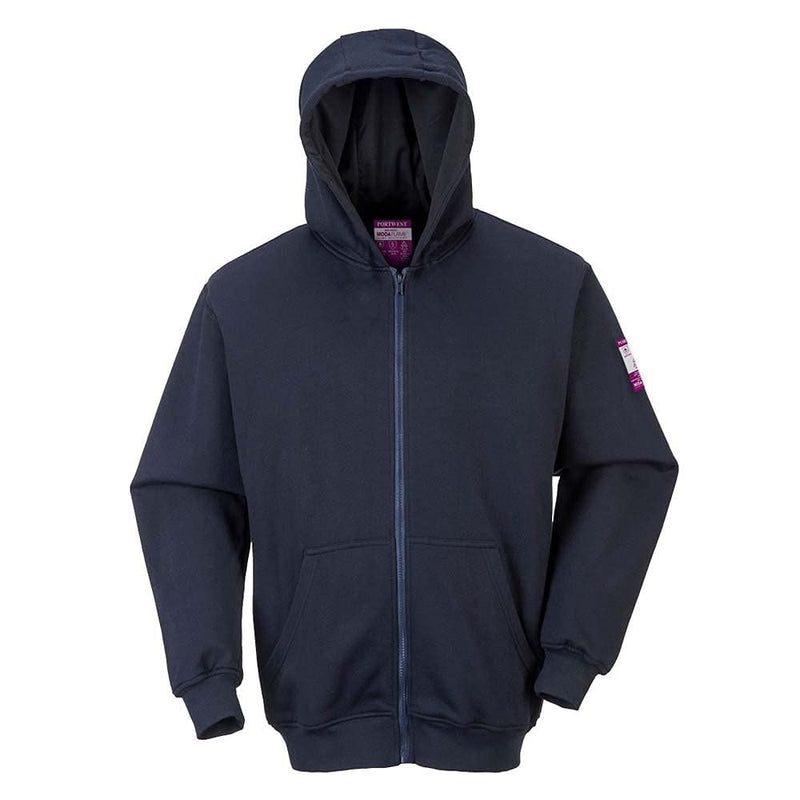 Portwest Fr Zip Front Hooded Sweatshirt L Portwest - Dynamic Drive