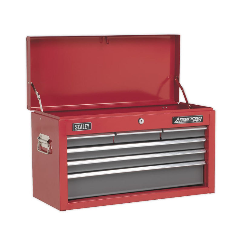 Sealey Topchest 6 Drawer with Ball-Bearing Slides Red/Grey AP2201BB Sealey - Dynamic Drive