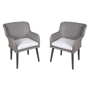 Dellonda Buxton Rattan Wicker Outdoor Chairs Set 2pc DG76 Dellonda - Dynamic Drive
