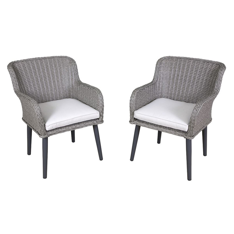 Dellonda Buxton Rattan Wicker Outdoor Chairs Set 2pc DG76 Dellonda - Dynamic Drive