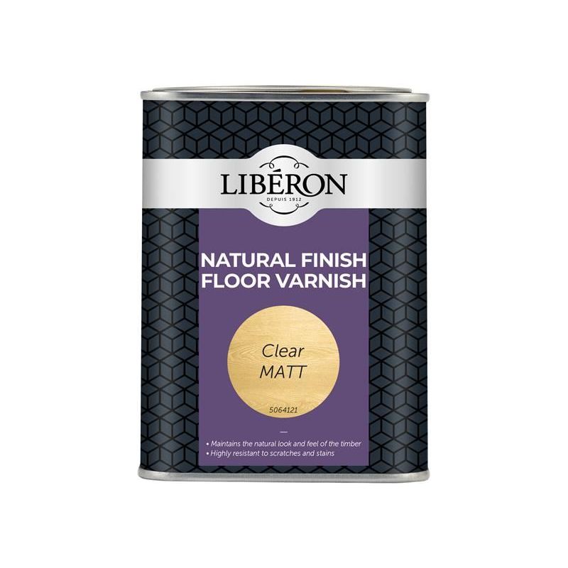 Liberon Natural Finish Floor Varnish Clear Matt 1 litre Liberon - Dynamic Drive