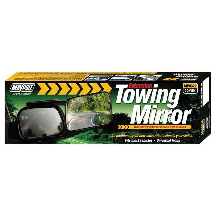 Maypole Caravan Trailer Mirror Glass Extension Towing Mirrors 8322 Convex Car Maypole  - Dynamic Drive