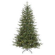 Dellonda Pre-Lit 7ft Hinged Christmas Tree with Warm White LED Lights & PE/PVC Tips Dellonda - Dynamic Drive