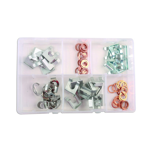 Connect Assorted Brake Hose Clips 15 - 28mm 80pc 34157 Tool Connection - Dynamic Drive