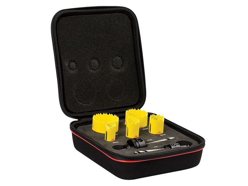 Starrett KDC05021 Deep Cut Bi-Metal Electrician's Holesaw Kit, 7 Piece Starrett - Dynamic Drive