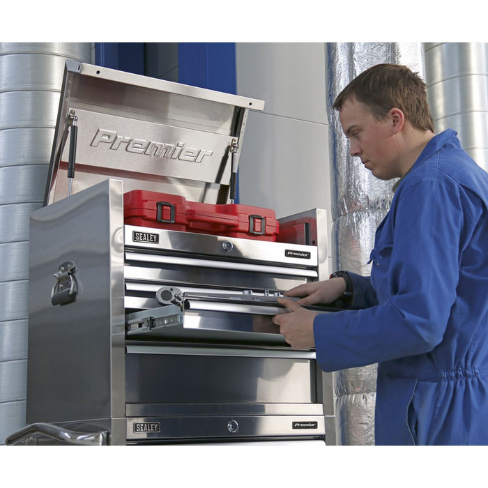 Sealey Topchest 4 Drawer 675mm Stainless Steel Heavy-Duty PTB66004SS Sealey - Dynamic Drive
