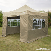 Dellonda Side Walls/Doors/Windows for Gazebo/Marquee Fits 2 x 2m Models - Beige Dellonda - Dynamic Drive