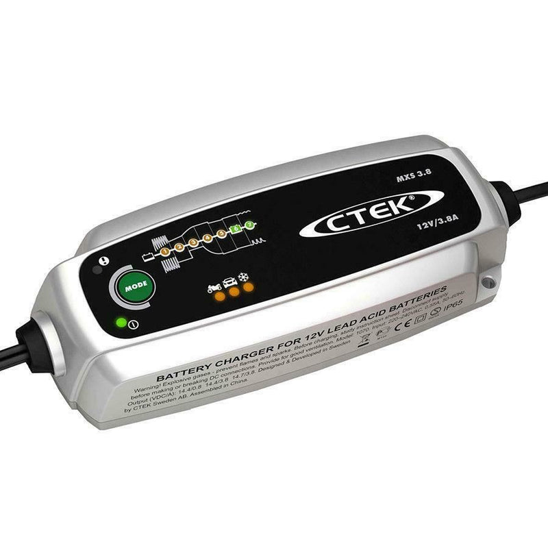 CTEK MXS 3.8 Battery Charger Charges & Maintains Car and Motorcycle Batteries CTEK  - Dynamic Drive