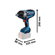 Bosch GDS 18V-1050 H Pro BITURBO 3/4in Impact Wrench 18V Bare Unit Bosch - Dynamic Drive