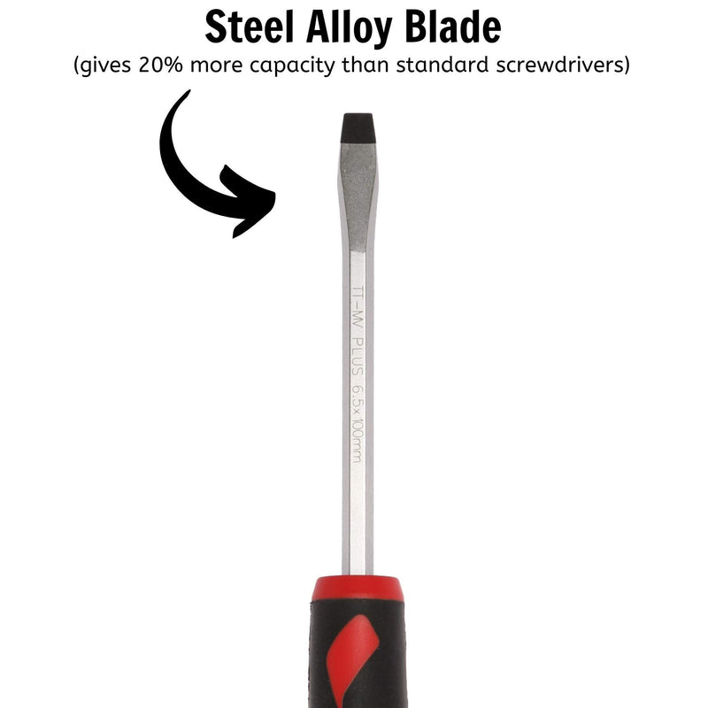 Teng Tools Flat Screwdriver 1.2 x 6.5 x 100mm L Hex Shaft Teng Tools - Dynamic Drive