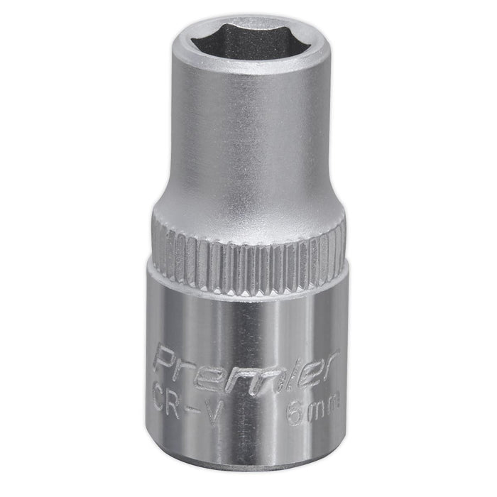 Sealey WallDrive Socket 6mm 1/4"Sq Drive S1406 Sealey - Dynamic Drive