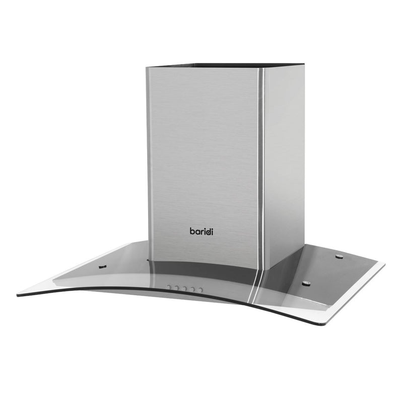 Baridi Curved Glass Cooker Hood Carbon Filters & LED Lights 60cm Stainless Steel Baridi - Dynamic Drive