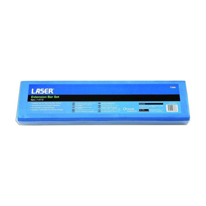 Laser Extension Bar Set 1/4"D 6pc 7368 Laser - Dynamic Drive