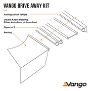 VANGO Drive Away Awning Fitting Kit | 4mm - 6mm | 3m to fit Awning Channel Rails Vango - Dynamic Drive