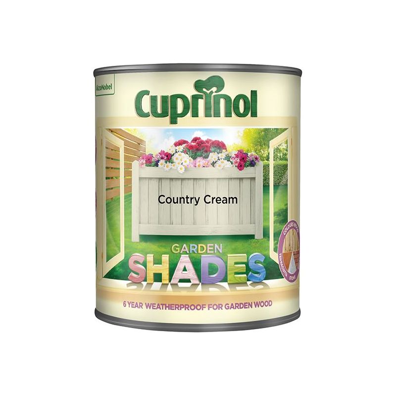 Cuprinol Garden Shades Country Cream 1 litre Cuprinol - Dynamic Drive