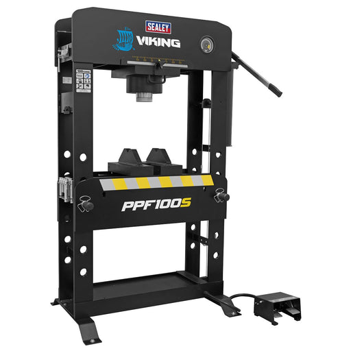 Viking Floor Type Air/Hydraulic Press with Sliding Ram and Foot Pedal 100 Tonne Viking - Dynamic Drive