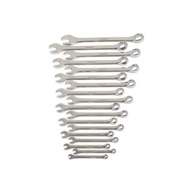 Laser Combination Spanner Set 6 - 24mm 18pc 6758 Laser - Dynamic Drive