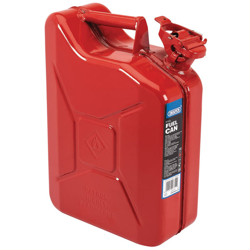 Draper Steel Fuel Can, 10L, Red 07741 Draper - Dynamic Drive