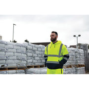 Tough Grit Hi-Vis 2-Tone Hoodie Yellow/Navy M Tough Grit - Dynamic Drive