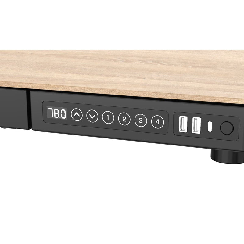 Dellonda Single Motor Electric Desk with Control Panel USB Port & Drawer Dellonda - Dynamic Drive