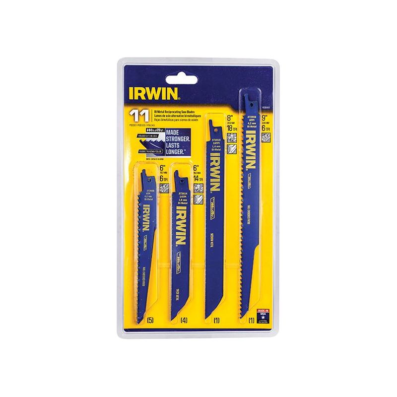Irwin® Bi-Metal Reciprocating Blade Set, 11 Piece IRWIN® - Dynamic Drive