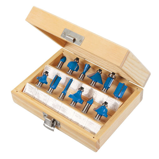 Silverline 8mm TCT Router Bit Set 12pce 8mm Silverline - Dynamic Drive
